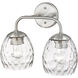 Gallos 2 Light 15.13 inch Brushed Nickel Vanity Light Wall Light